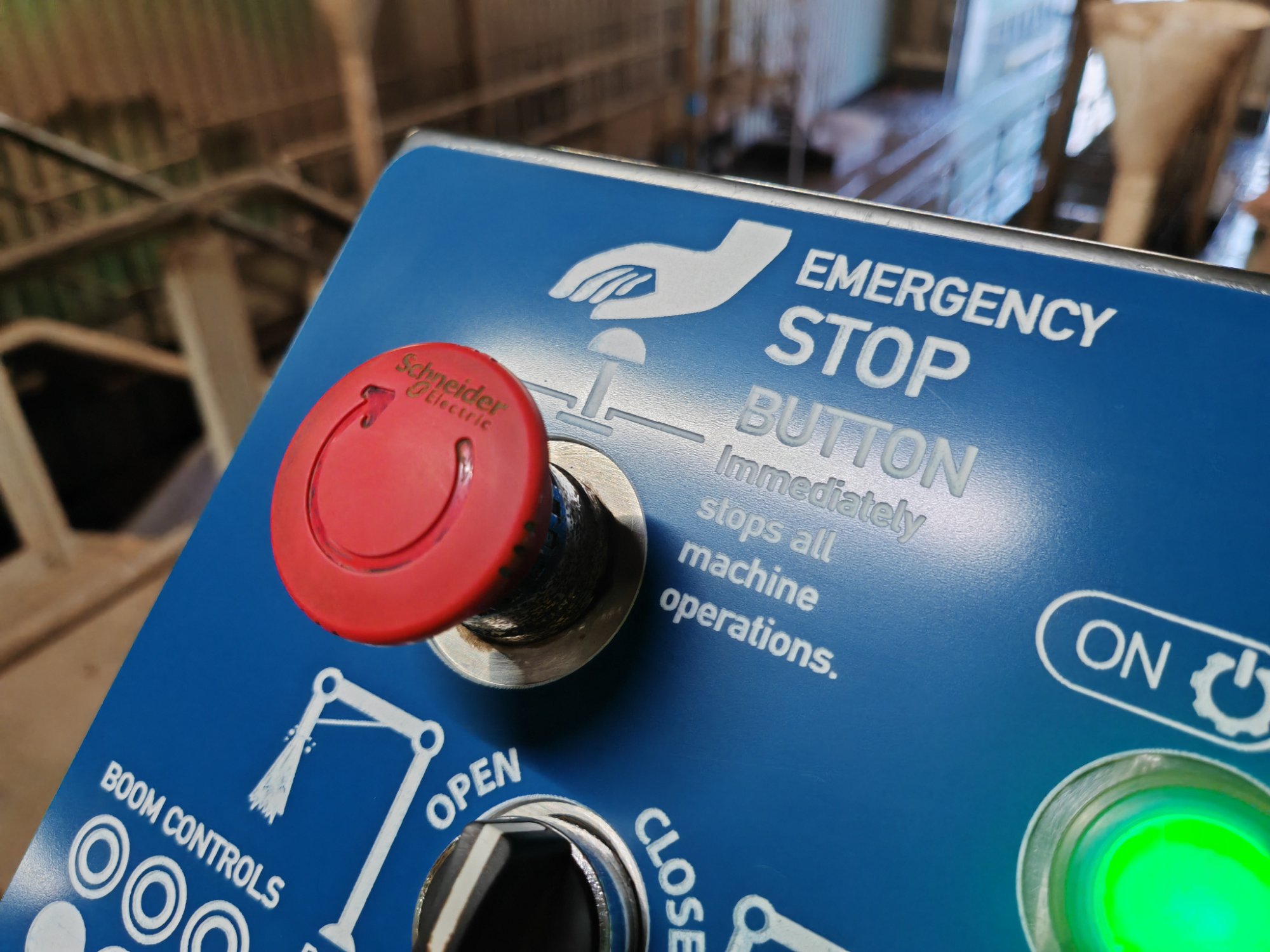 Laser engraved control panel sign